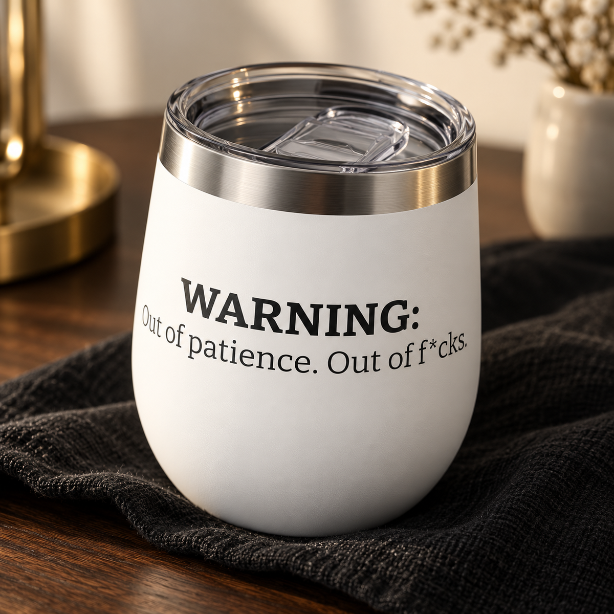 The Out of Patience Wine Tumbler